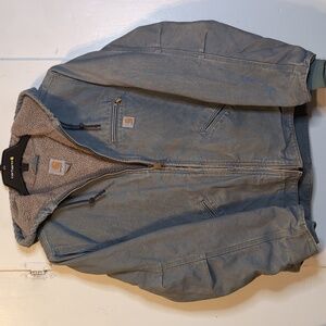 Carhartt Fleece Lined Blue Duck Coat women's medium